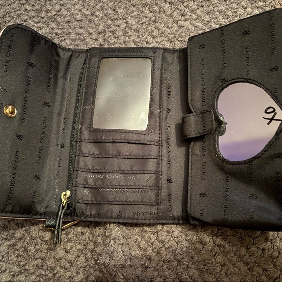 Victoria's Secret Pink and Black Bow-Accent Wristlet - Picture 3 of 3